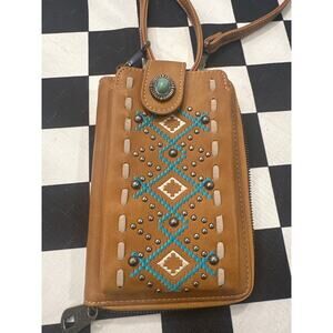 American Bling Montana West Wallet purse phone holder Aztec turquoise